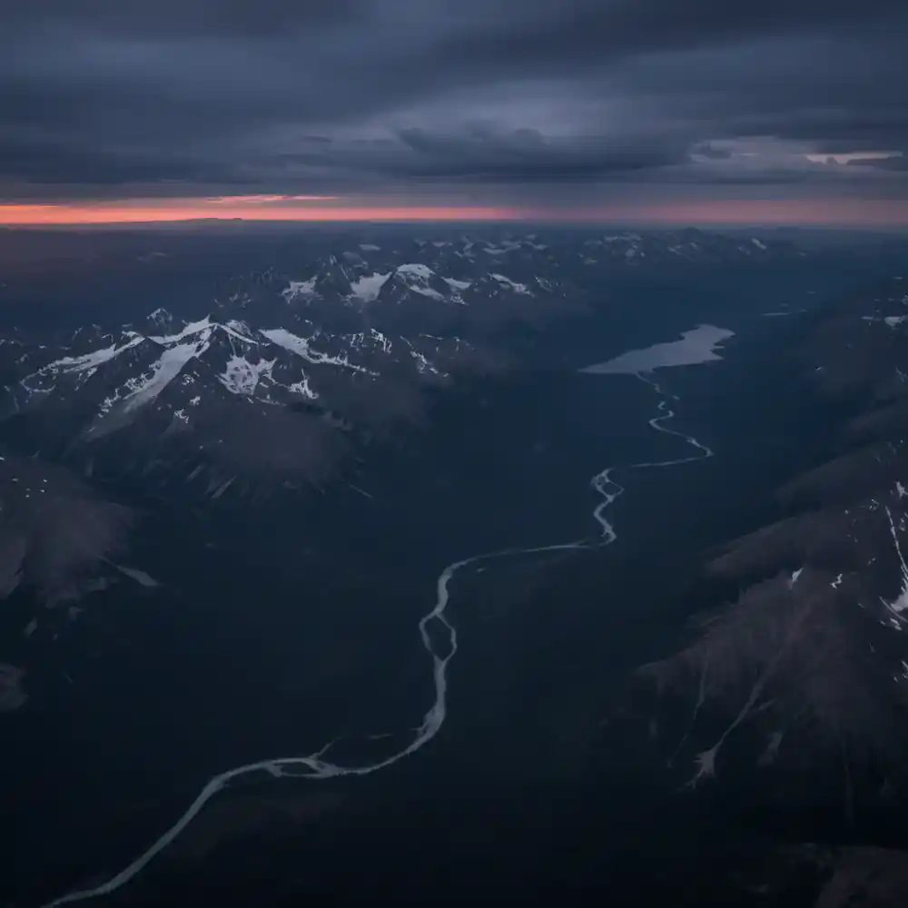 Wide sweeping aerial landscape